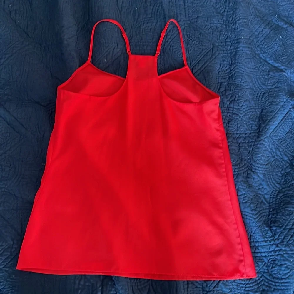 Red jcrew chiffon top